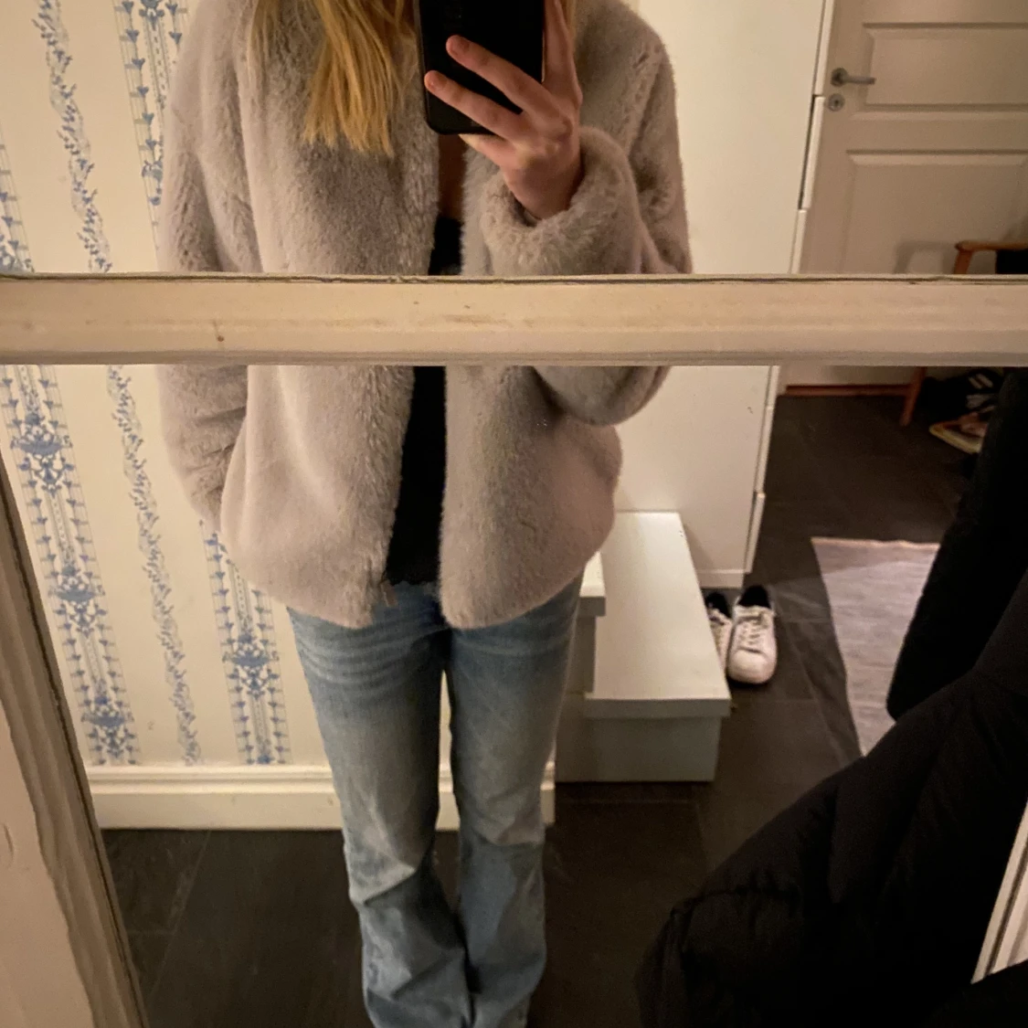 Zara pälsjacka (fejk päls) - 90