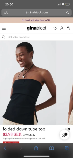 Folded down tube top❣️ - En jätte jätte fin topp från Gina som är helt ny men jag köpte tyvärr i fel storlek de är inget fel på tröjan iaf ni vill ha mer bilder kom privat❤️❤️