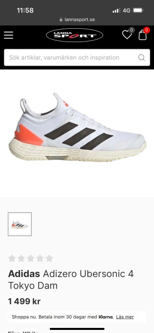 Helt nya adidas  - Adidas ubersonic 4, använda 1 gång men för trång vid tårna! Storlek 37 1/3! Nypris 1499kr, säljer för 900kr