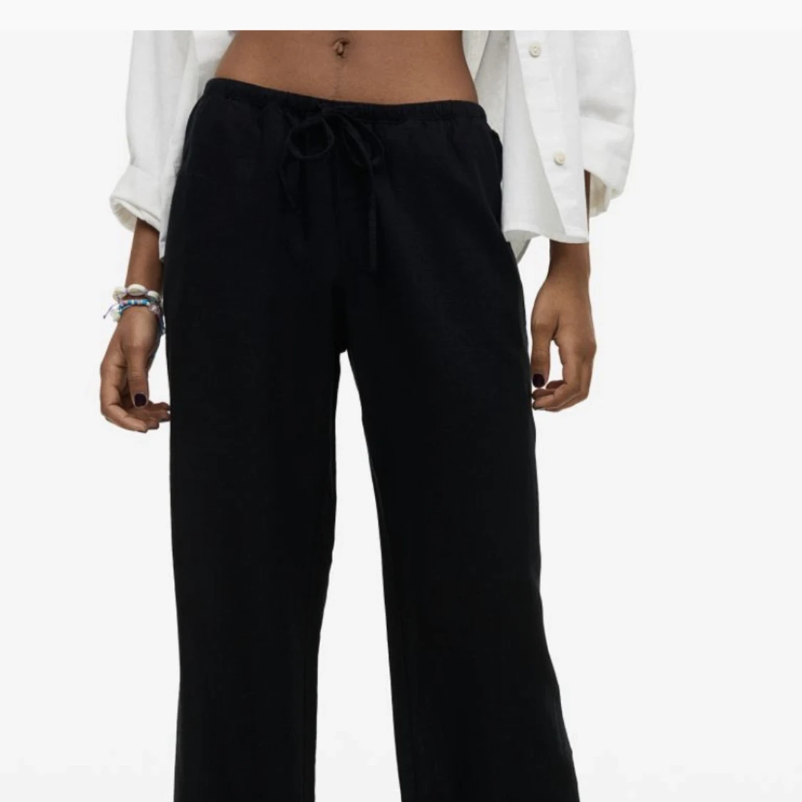 Vita linnrbyxor - 90