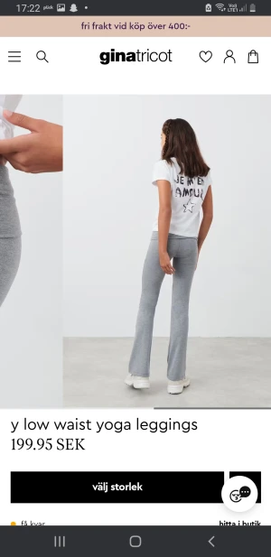 Gina yoga pants  - Ginas yoga pants dom e för korta på mig. Jag har i storlek 164/Xs -S  ÄLSKAR MEN ÄR LITE KORTA