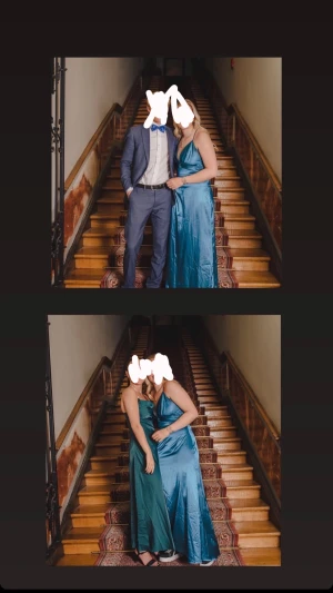 Balklänning  - Superfin klänning använd endast 2 gånger. Strl S/M men justeras efter storlek i ryggen