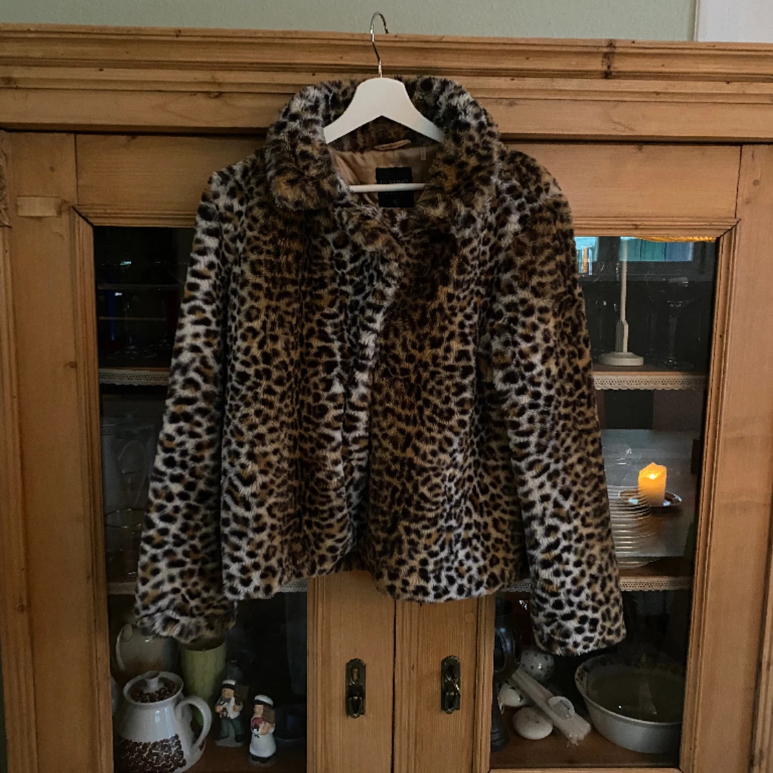 Leopard päls jacka  - 90