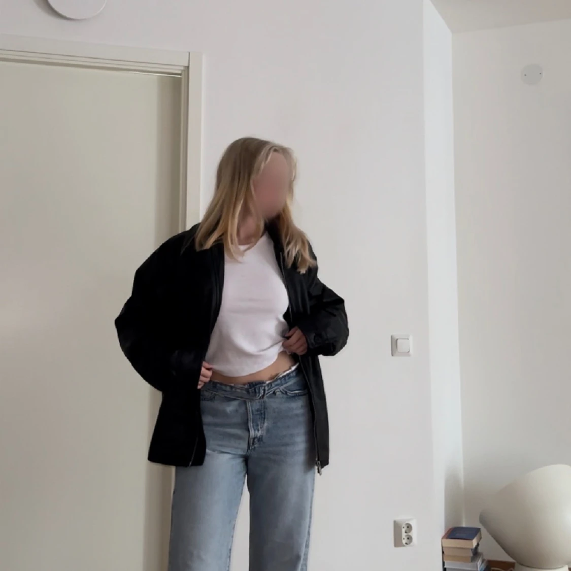 Skinnjacka svart - 90