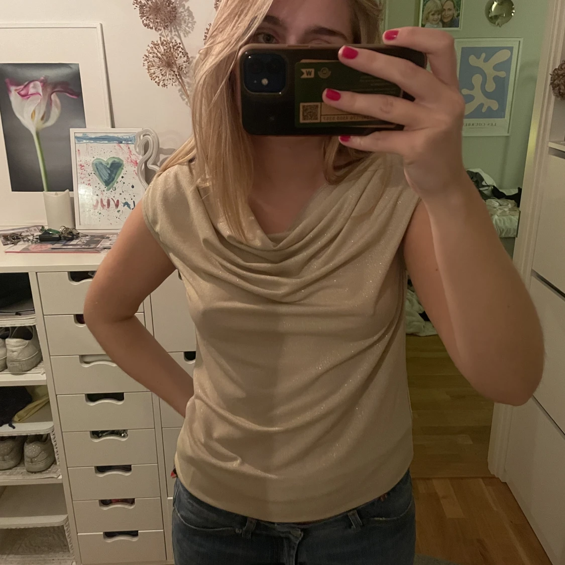 Glittrig festtopp - 90