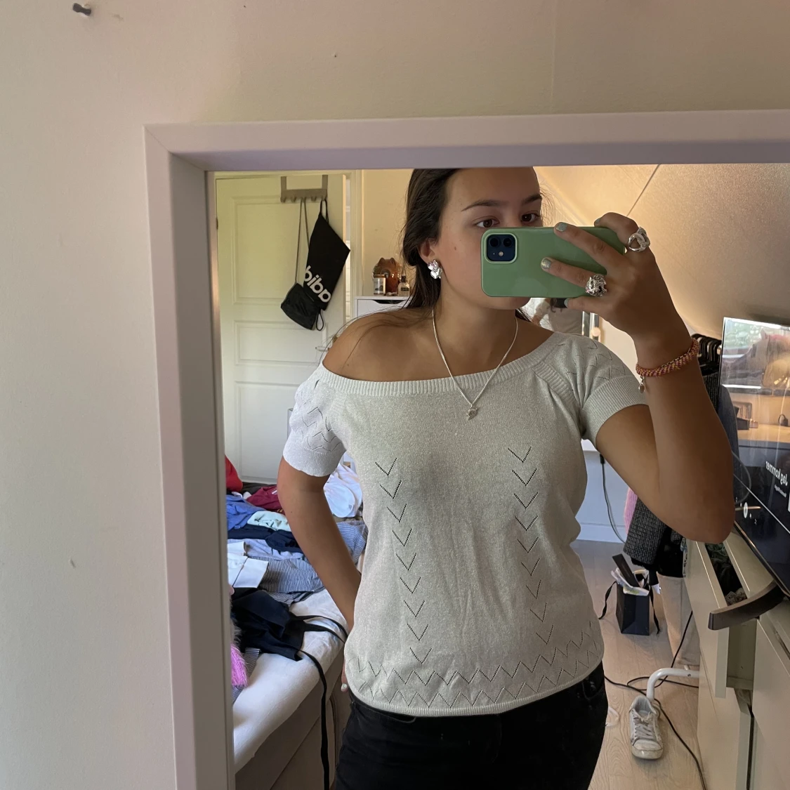 Offsoulder tröja - 91