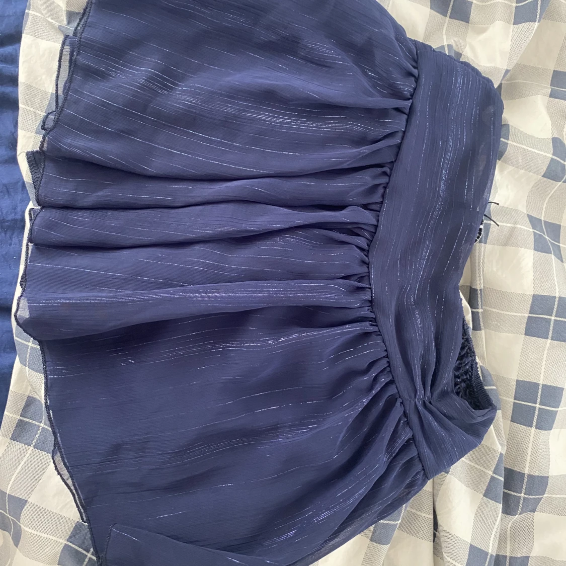 Blå glitter kjol - 90