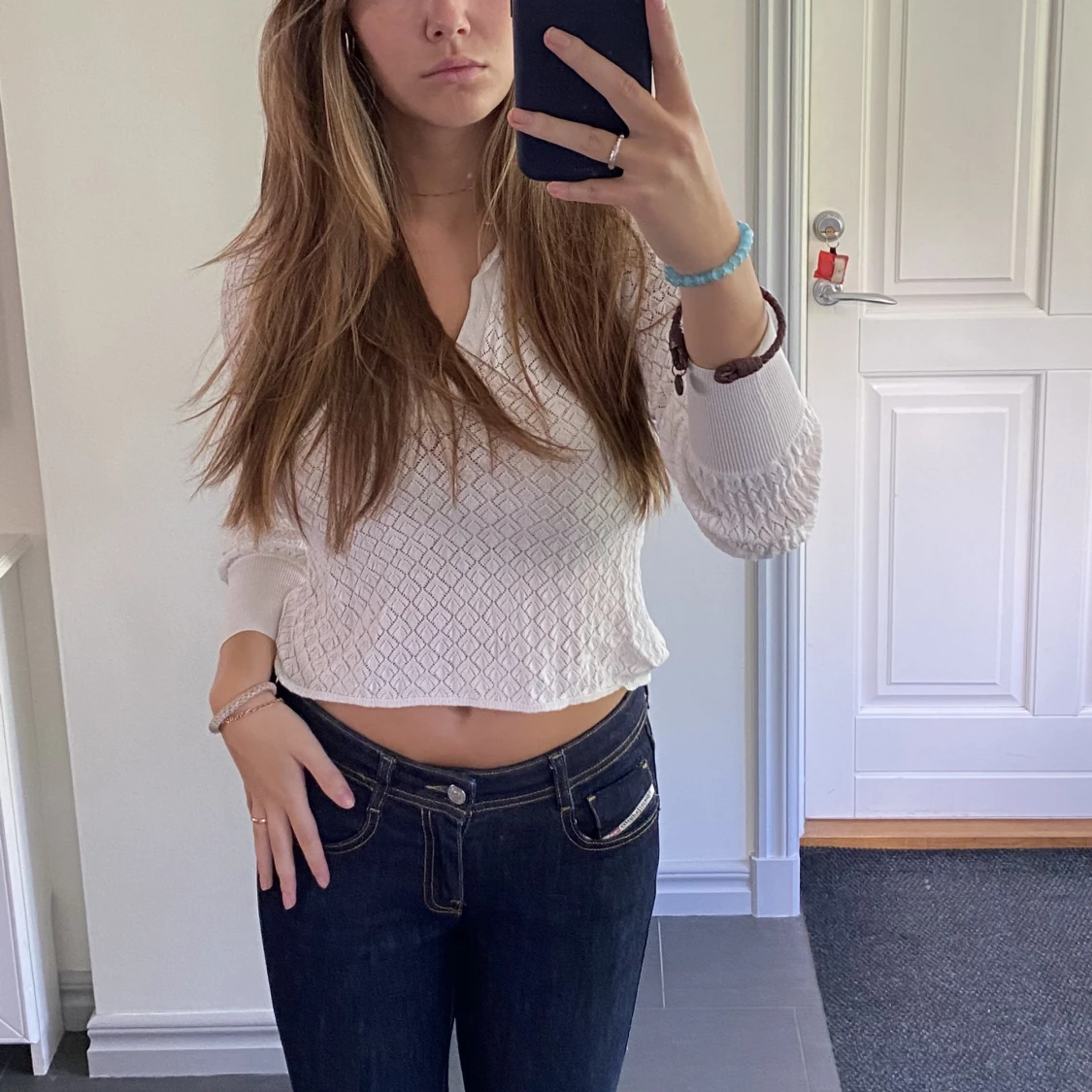 Virkad tröja med tenniskrage från zara