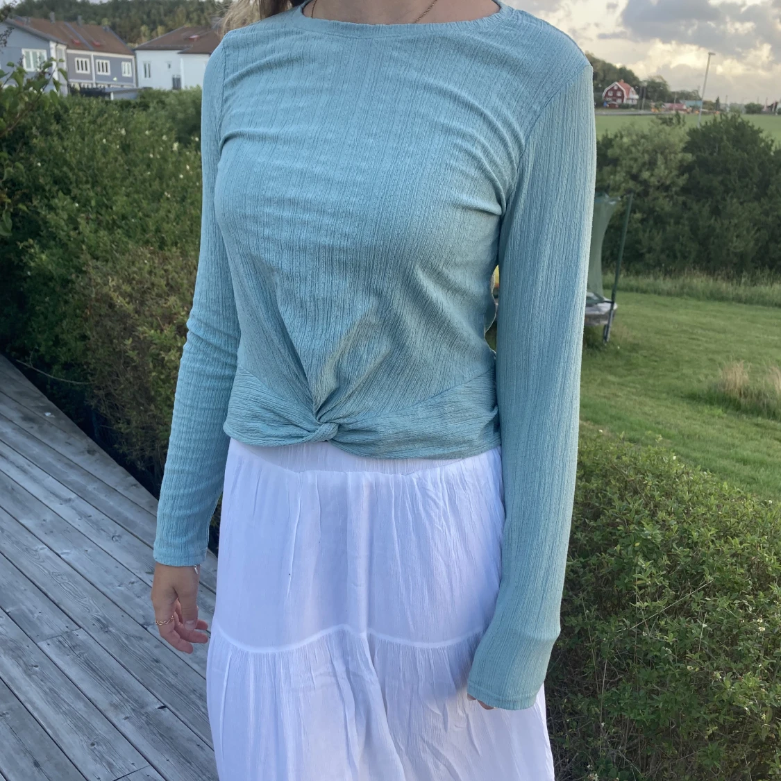 Långärmad tröja med knut - 90