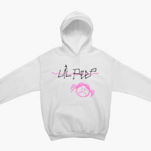 säljer denna hoodie då den aldrig används och lyssnar inte på han längre, strl m men liten i storleken och lite defekter därav priset. köptes på lilpeep.com 2019 och är äkta men säljs inte längre.