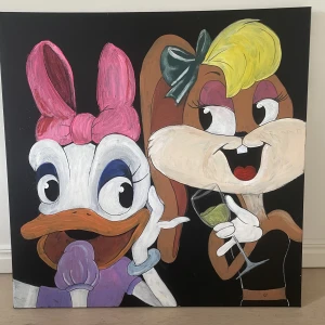 tavla  - 80x80 cm. canvas duk med akryl färg 💕