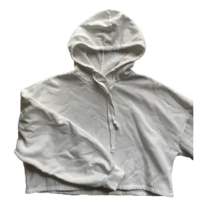 supermysig croppad hoodie i en krämvit färg🤍🤍