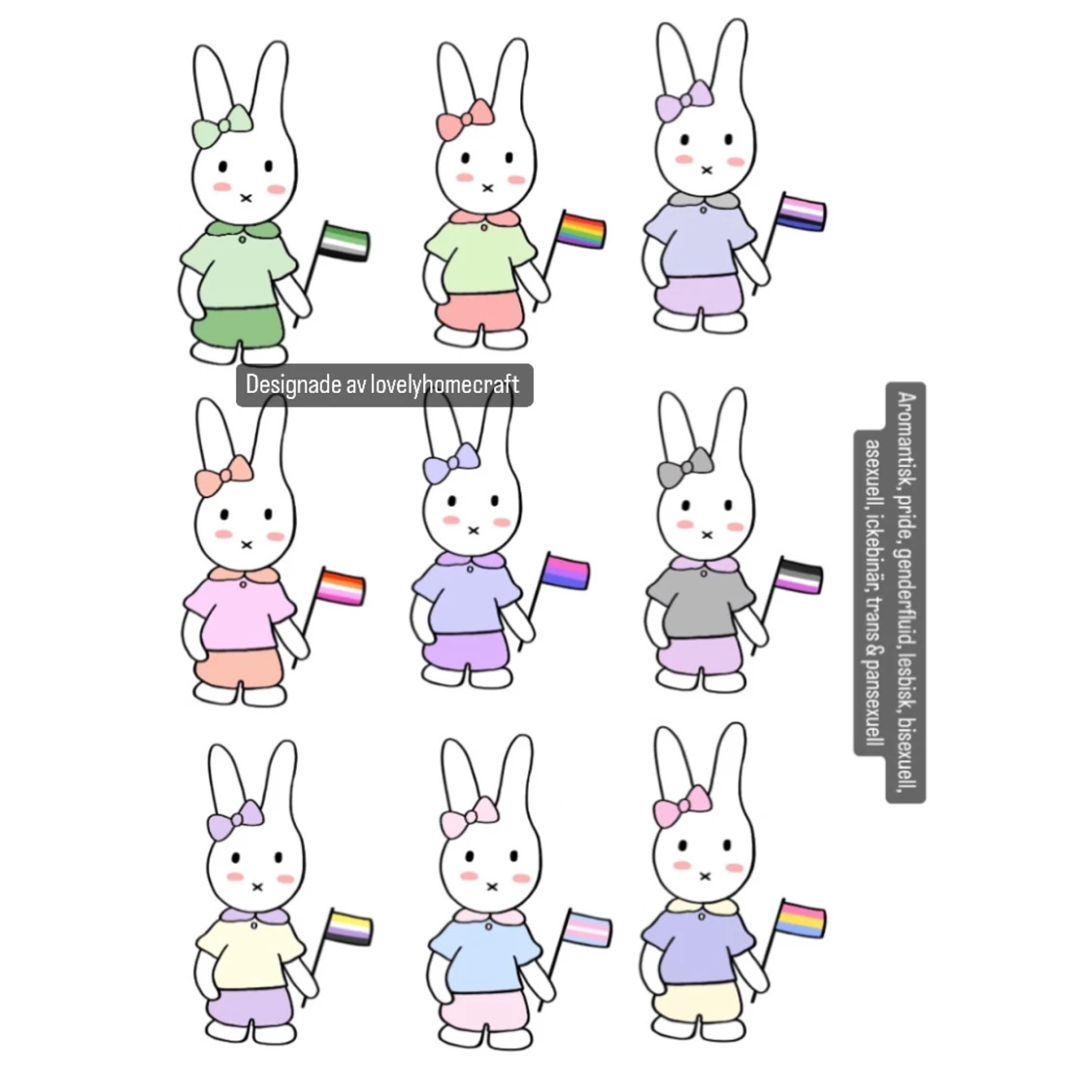 Miffy pride klistermärken  - 91