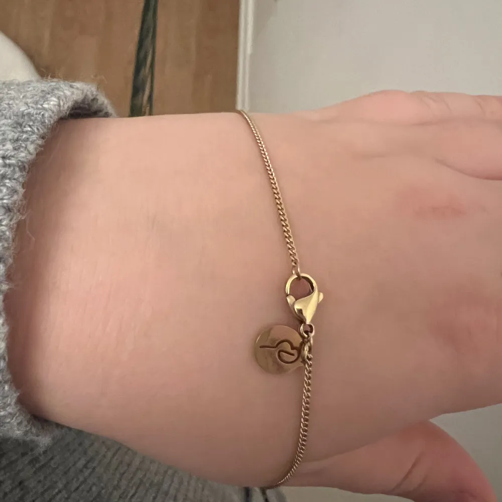 Superfint guldigt månads halsband, oanvänt då jag använder silver smycken🤍. Accessoarer.