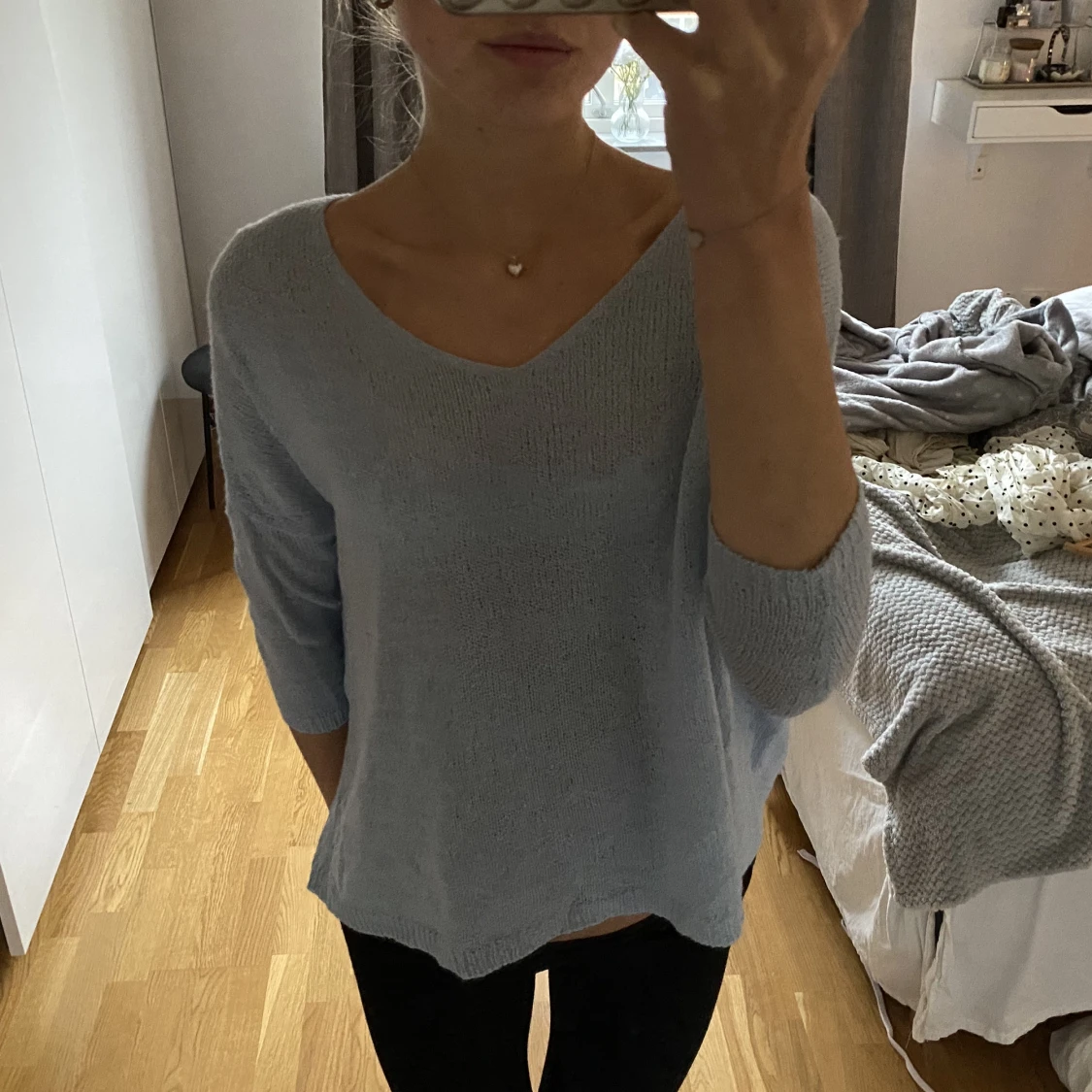 BABYBLÅ PULLOVER  - 90