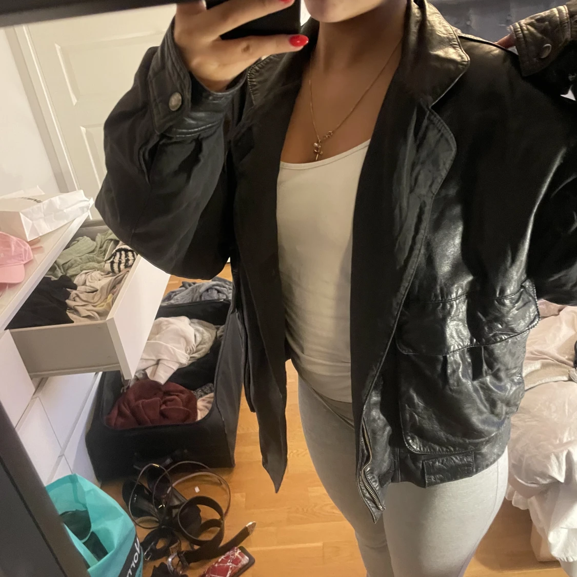 svinsnygg skinnjacka! - 91