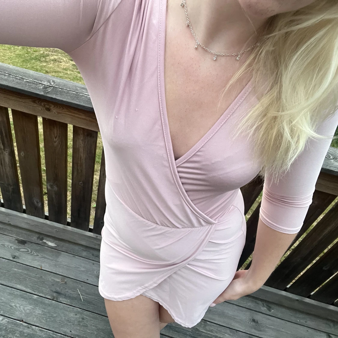 Rosa kort klänning strl xs/s - 90