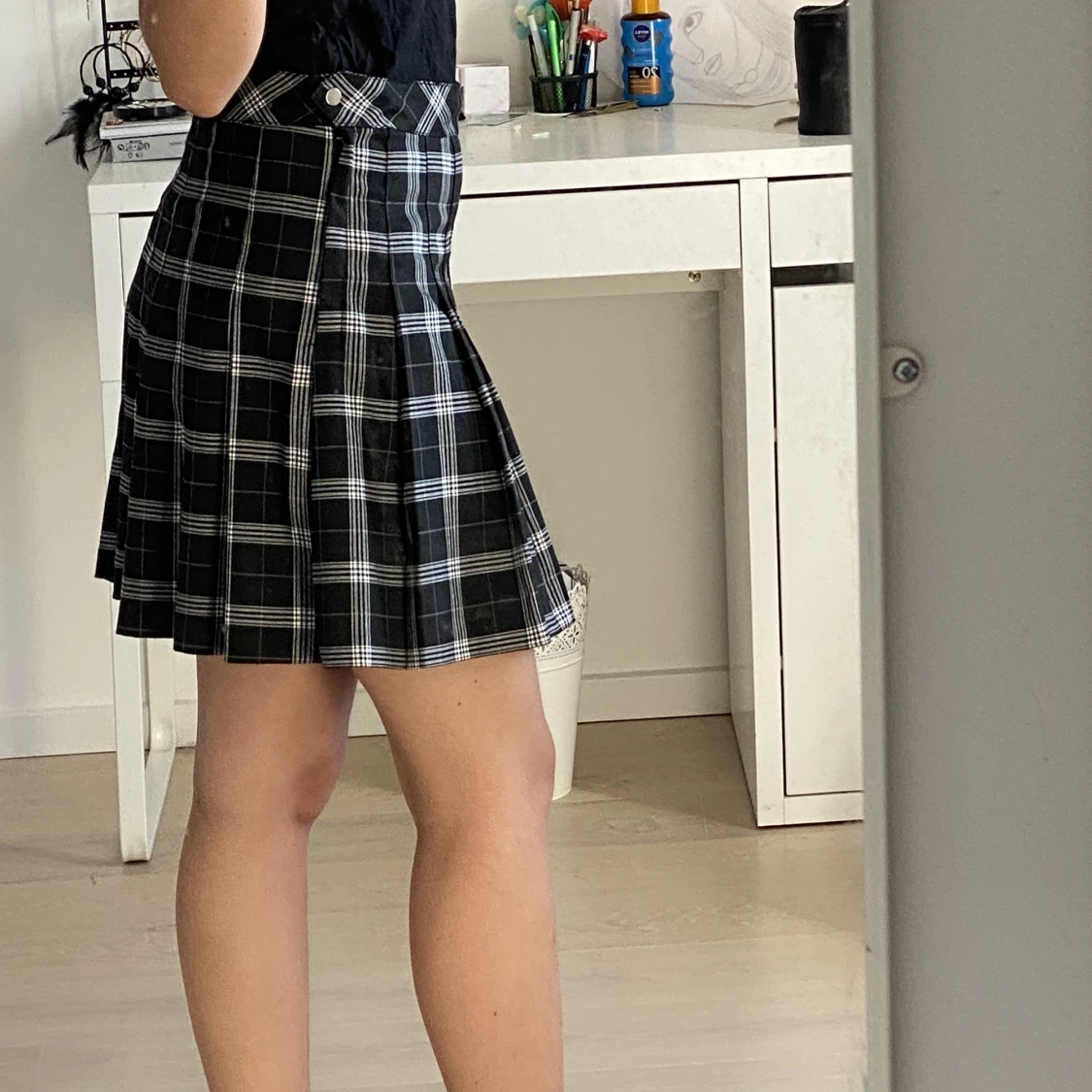 Svartvit rutig kjol - 91