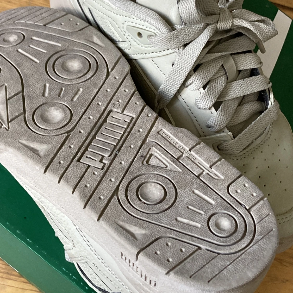 pebble gray puma sneakers  - 91