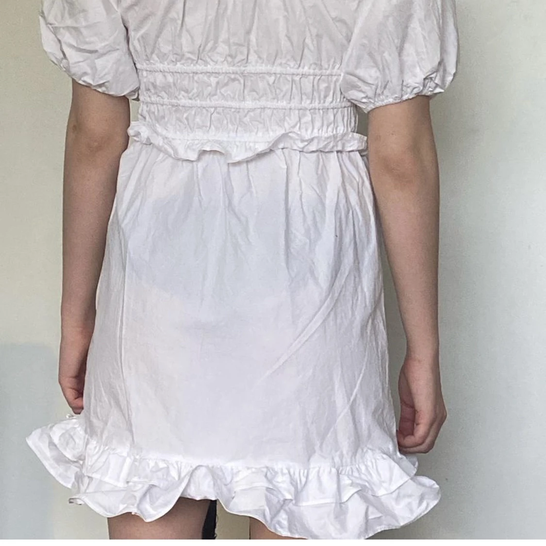 Vit kort klänning - 90