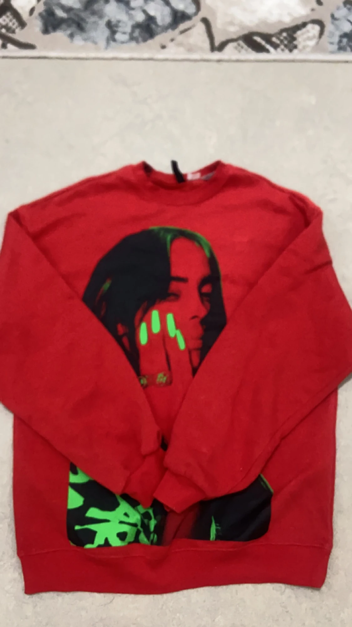 Billie Eilish Röd/Neon SWEATSHIRT