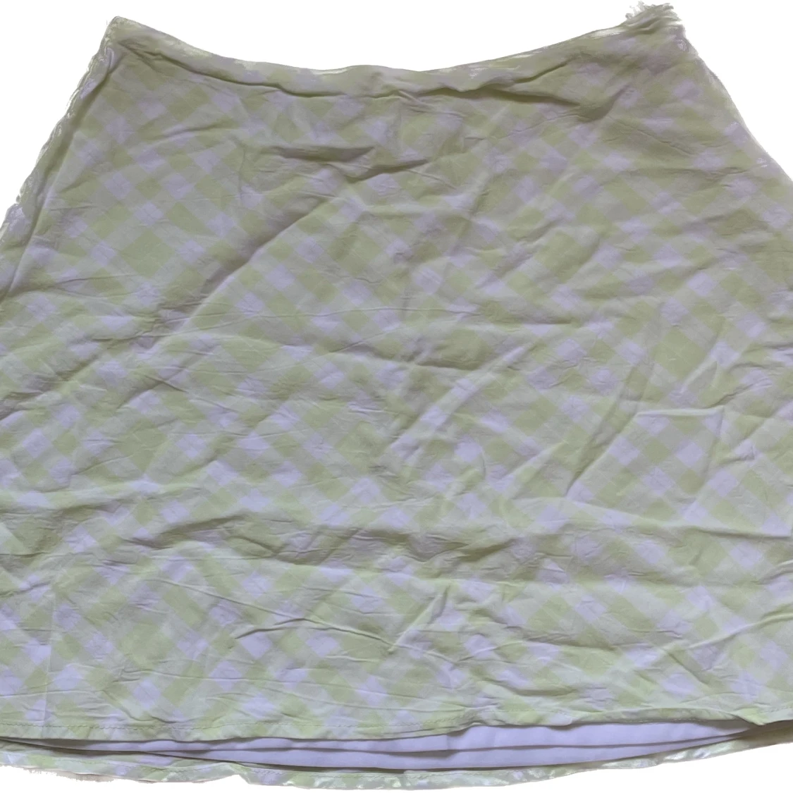 Grön och vit rutig kjol