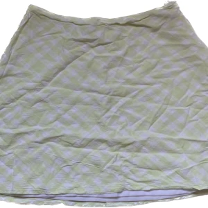 Grön och vit rutig kjol - Bra skick