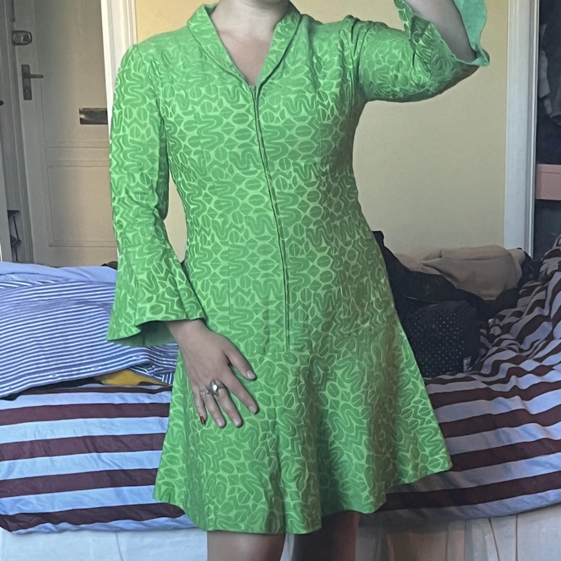 Grön klänning retro