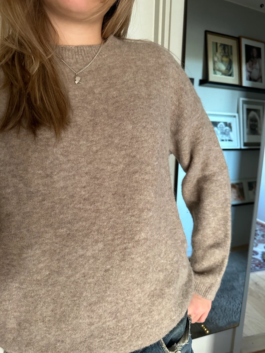 Stickad hösttröja  - 90