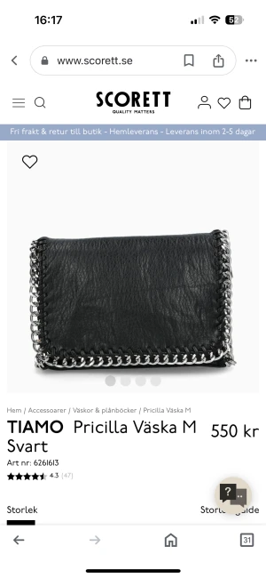 Fin scorett axelremsväska - Säljer nu min fina väska, fint skick! Nypris 550kr