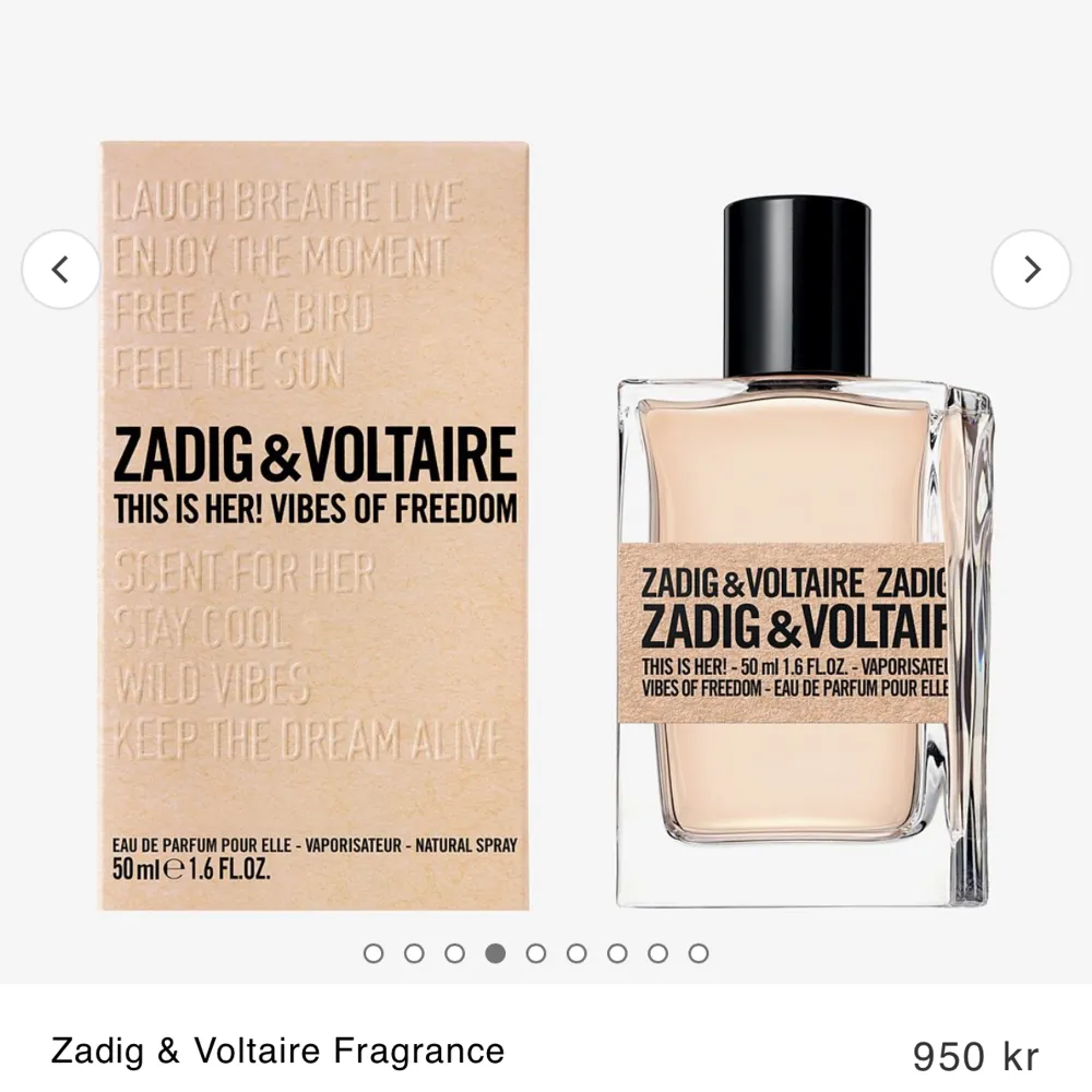 Säljer denna Zadig & Voltaire parfym. Väldigt lite använd. Nypris 950kr, 50 ML🩷. Övrigt.