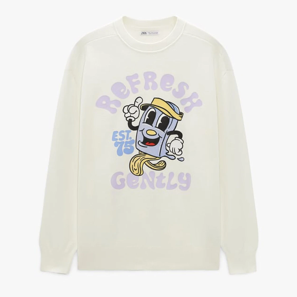 Zara sweatshirt - ”refresh gently”