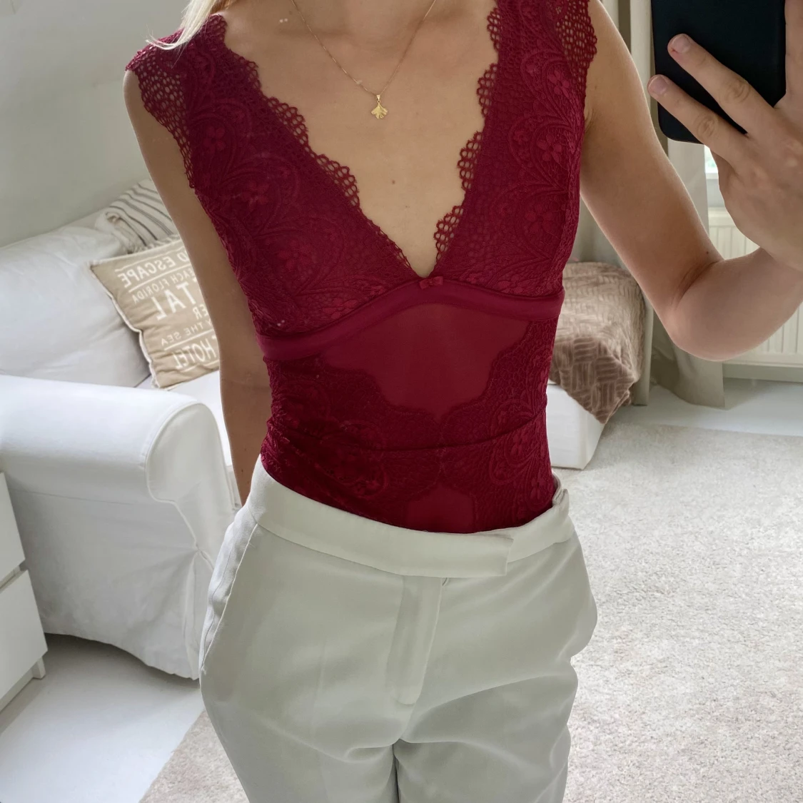 Vinröd body ♥️ - 90