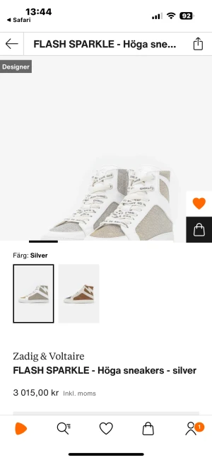 Zadig Voltaire skor Flash Sparkle sneakers  - Säljer min fina sneakers från Zadig & Voltaire Flash Sparkel high sneakers. Inköpta för 3000kr