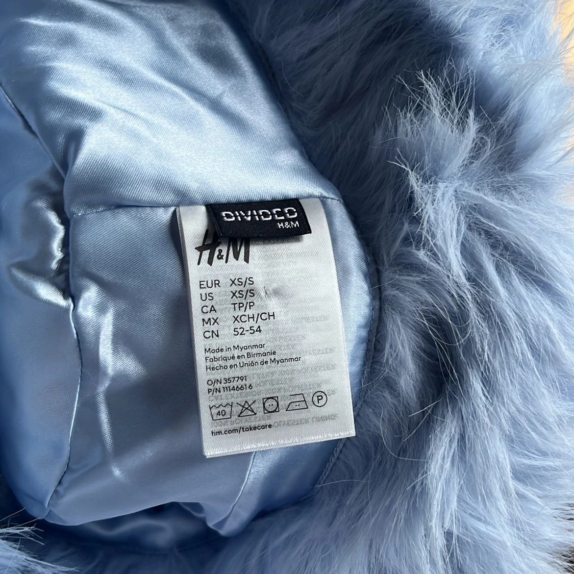 Blå fluff hatt - 91