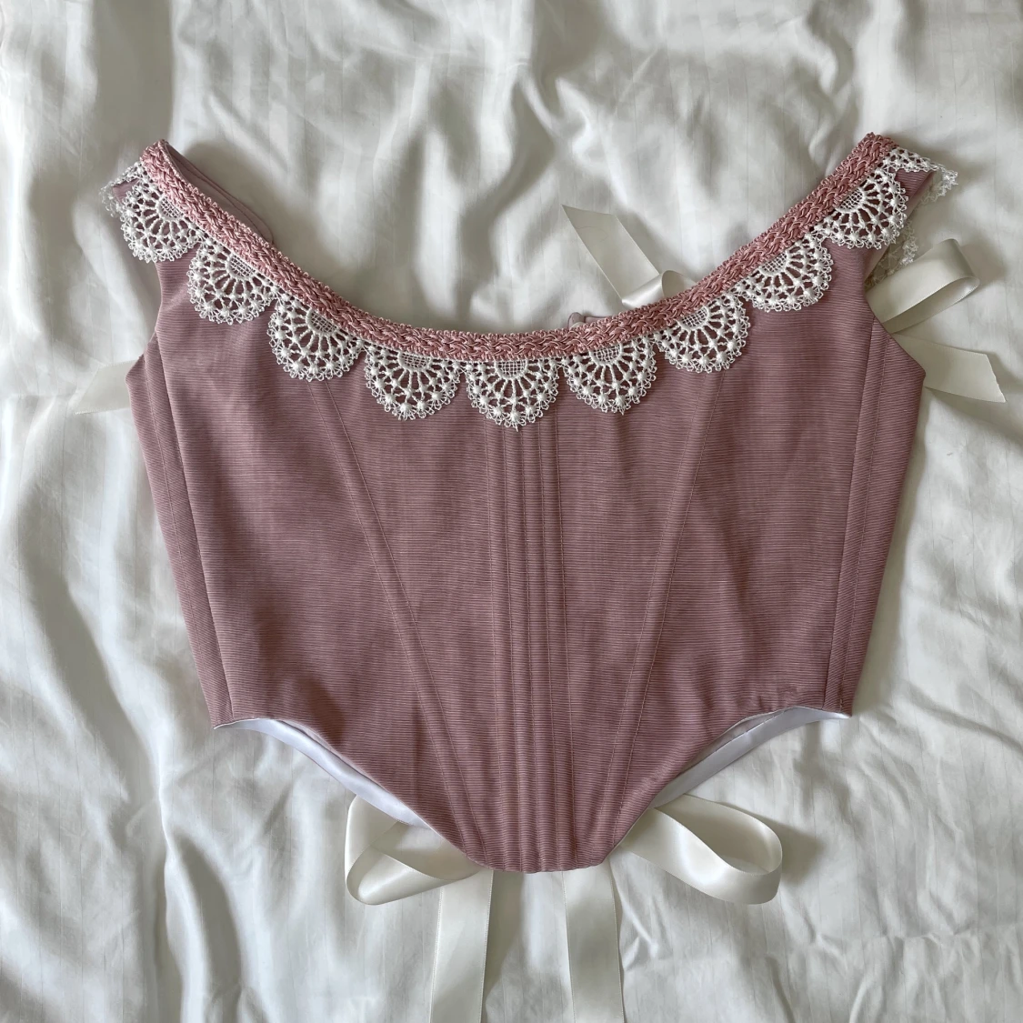Romantisk korsett topp handgjord