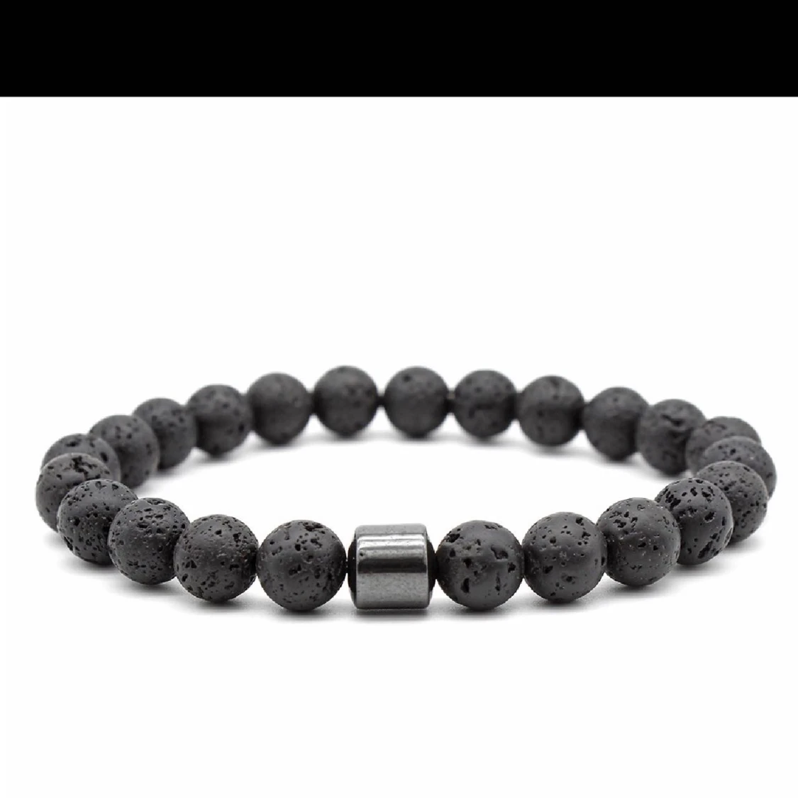 Pärl armband -Black marmour