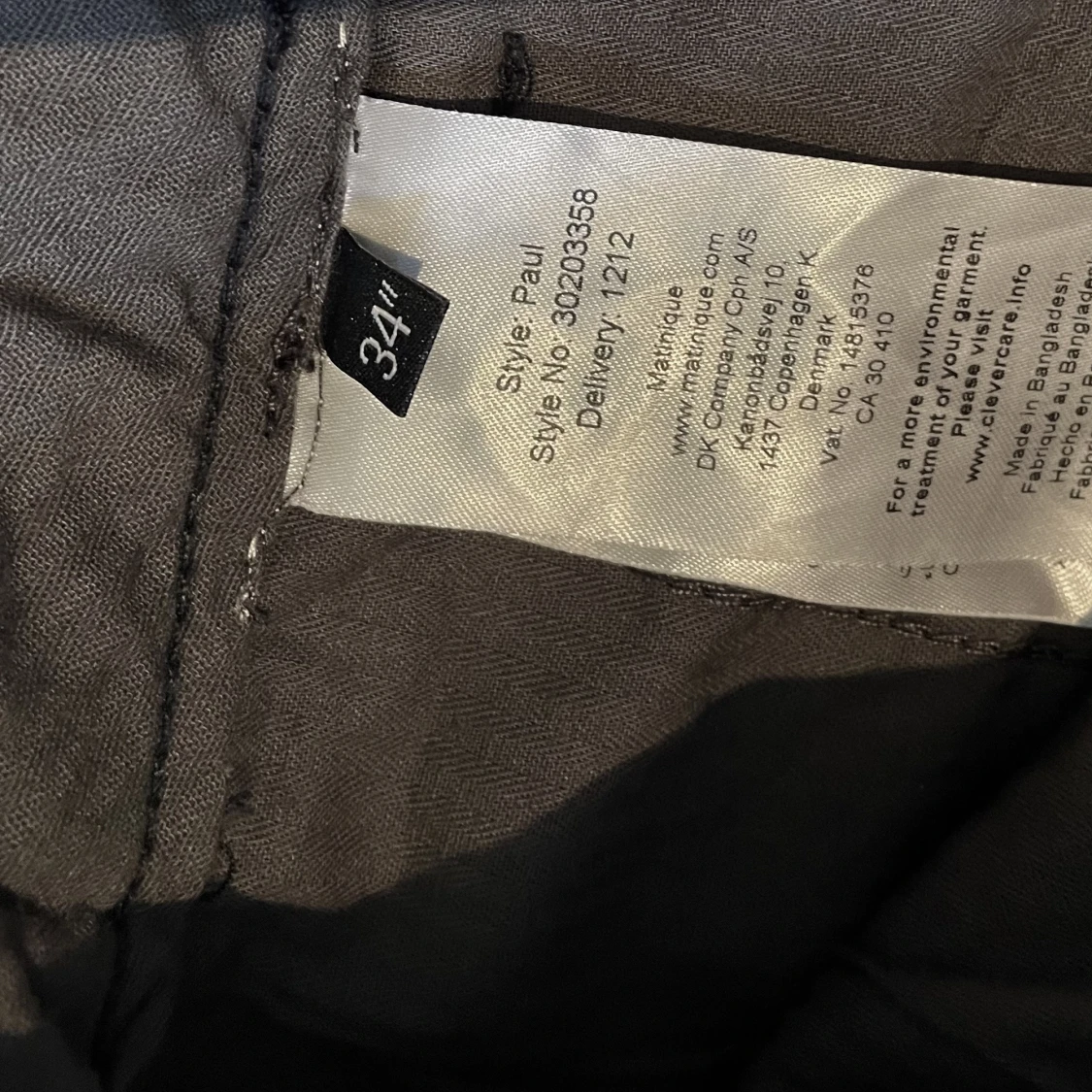 Svarta chinos från Matinique (34”) - 91