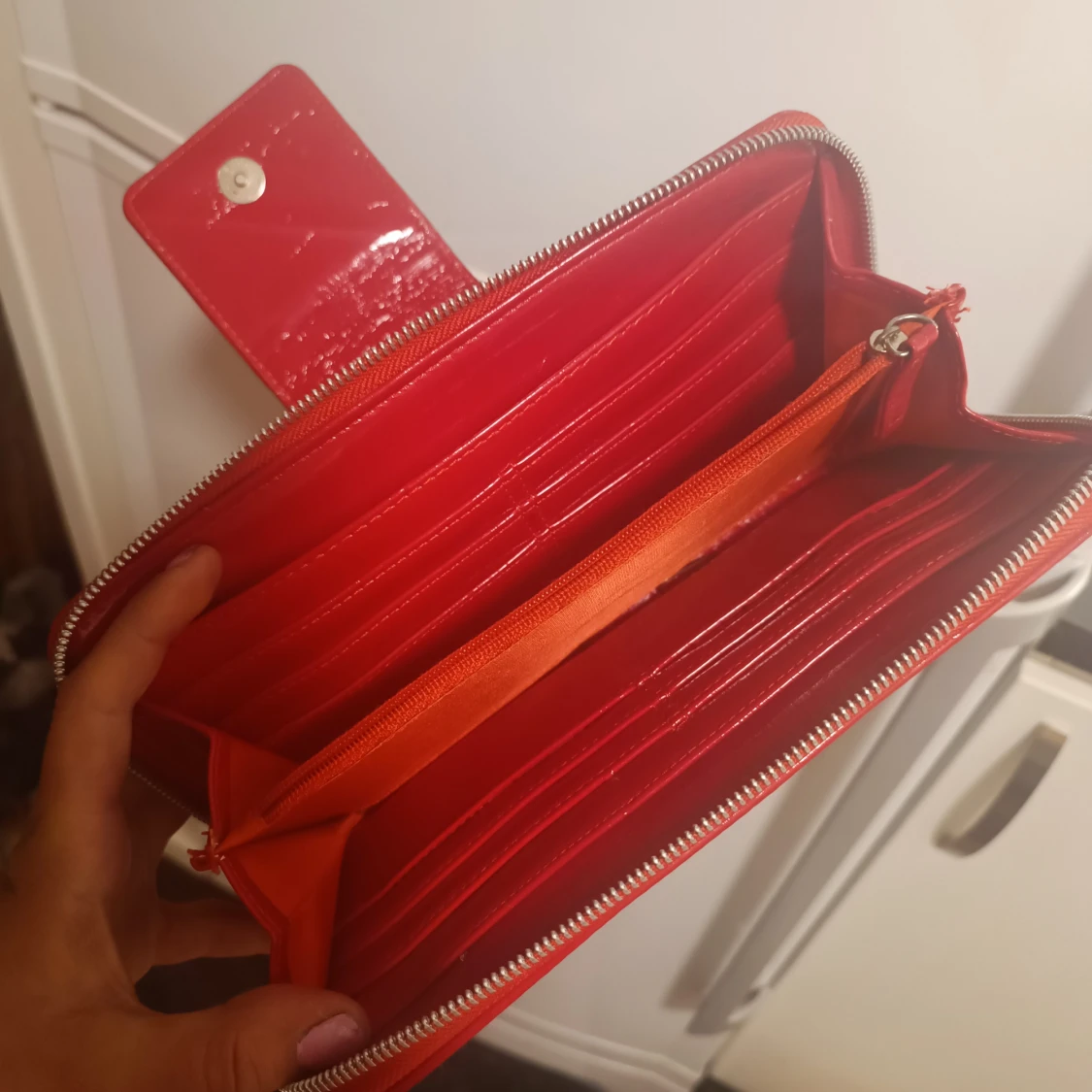 Röd plånbok/väska  - 90
