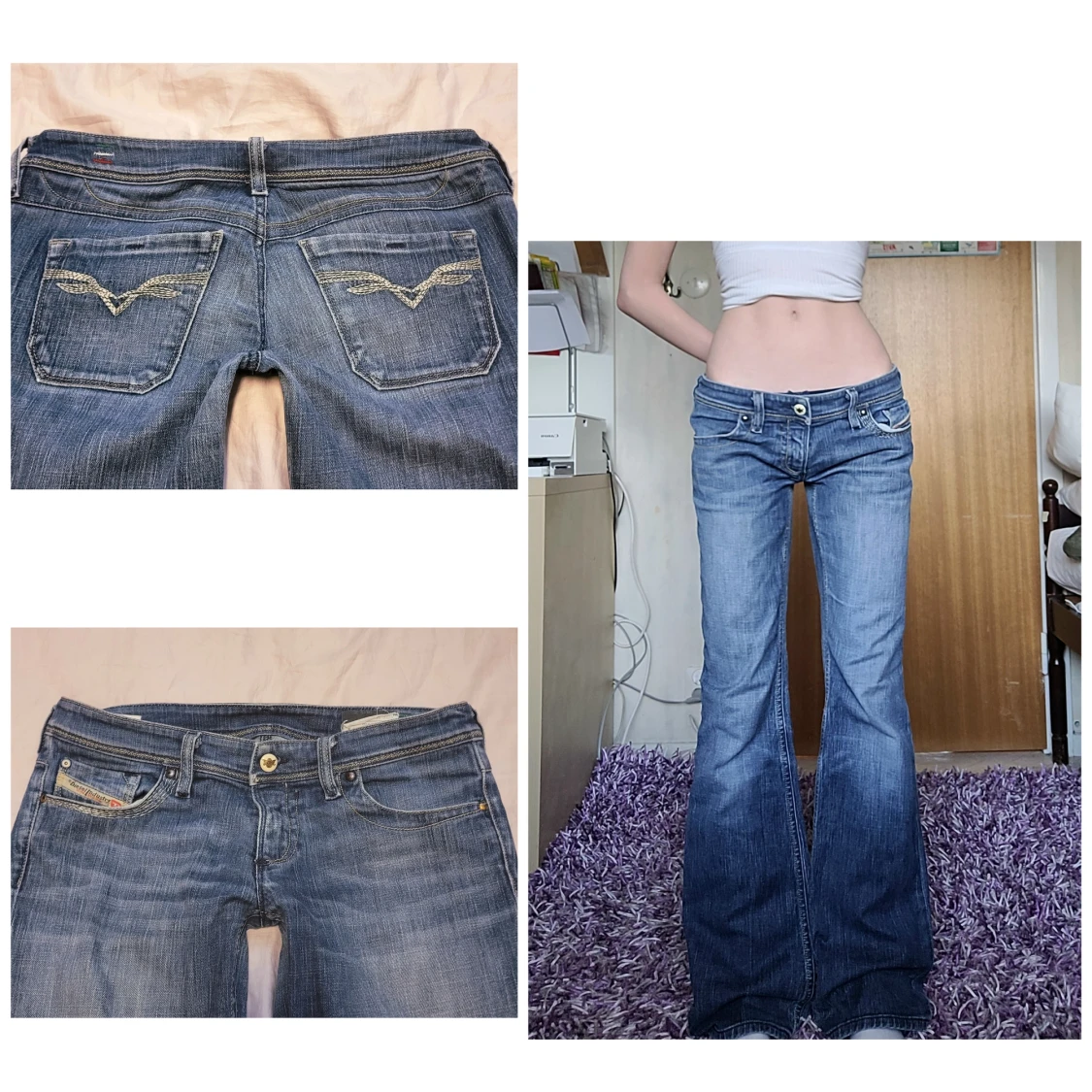 Lågmidjade jeans - 90