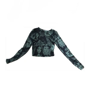Mesh top - Super söt mesh top med fint tryck!⭐️aldrig använd❣️