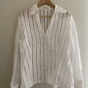 Semi-transparent skjorta  - Superfin skjorta/blus att ha som den är eller under något! Står ingen storlek men skulle säga S/36