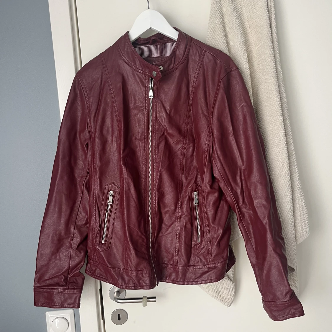 Röd vintage skinnjacka - 91