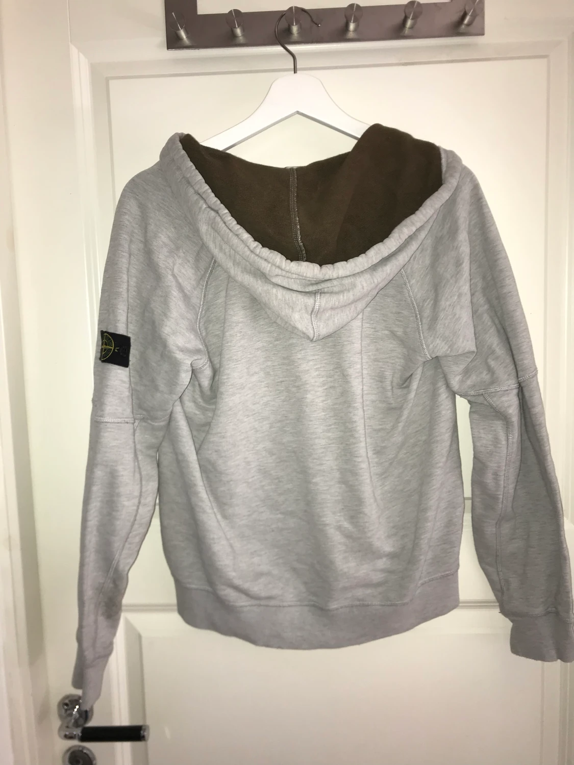 Stone Island Zip Hoodie Grå Stl. 170/14