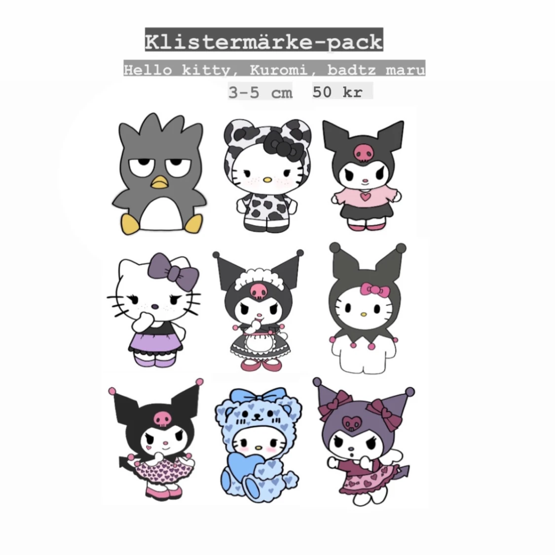  Färdigplockade pack klistermärken - 91