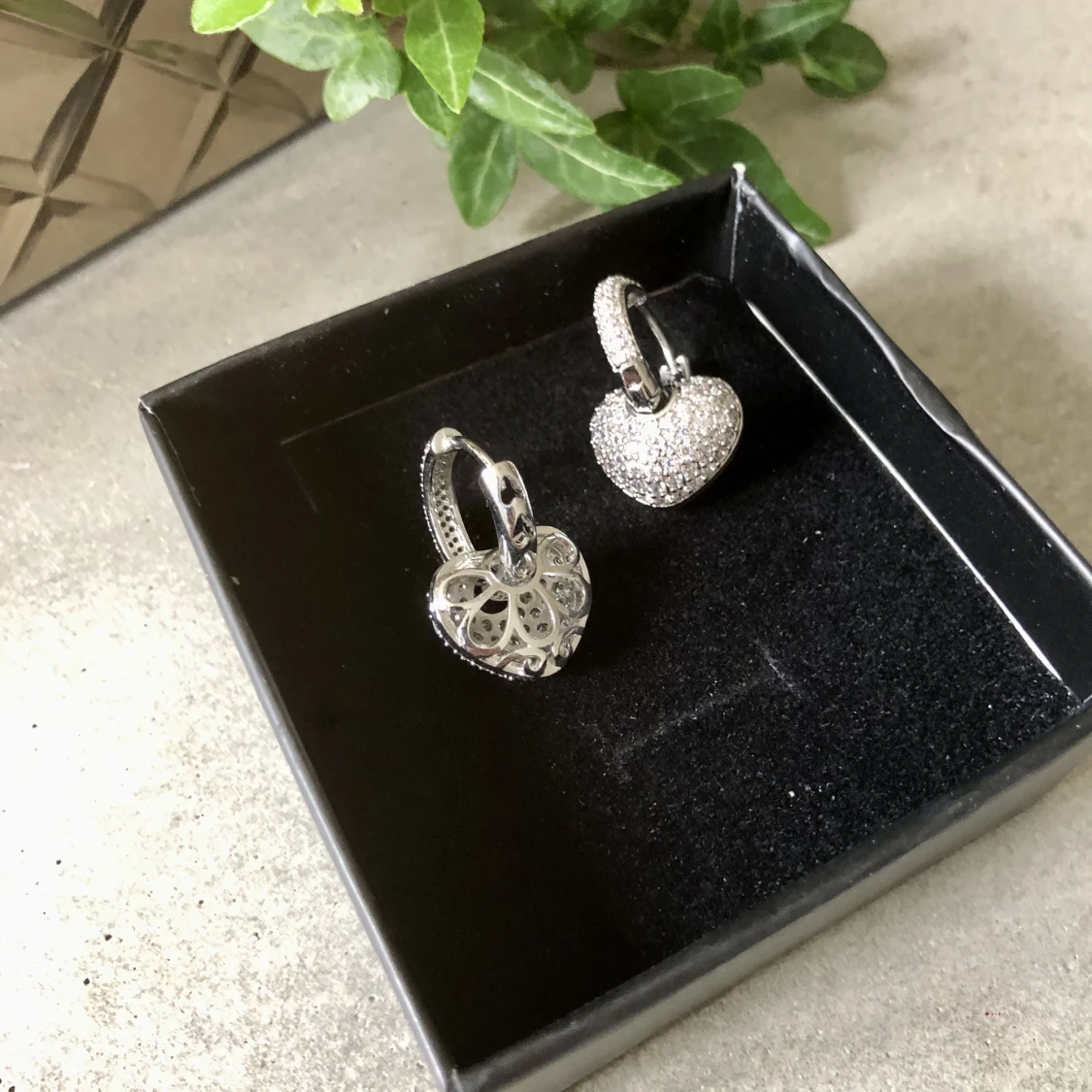 Silverörhängen med kristaller  - 91