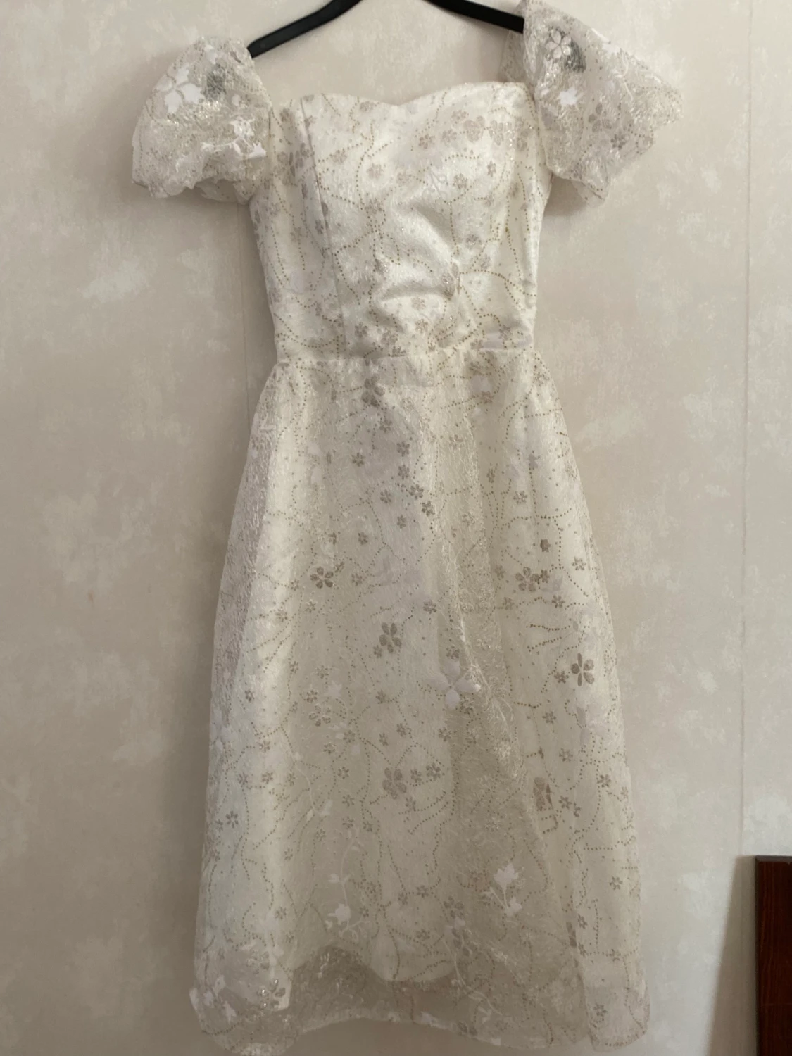 Vit fest/bröllopsklänning  - 91