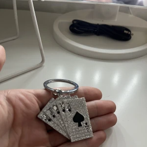 Nyckelring - En fin Nyckelring som är från Shein. Jag vill sälja den för den är gjort av plast och den va väldigt stor. Men annars är den silvrig med massa små stenar i den