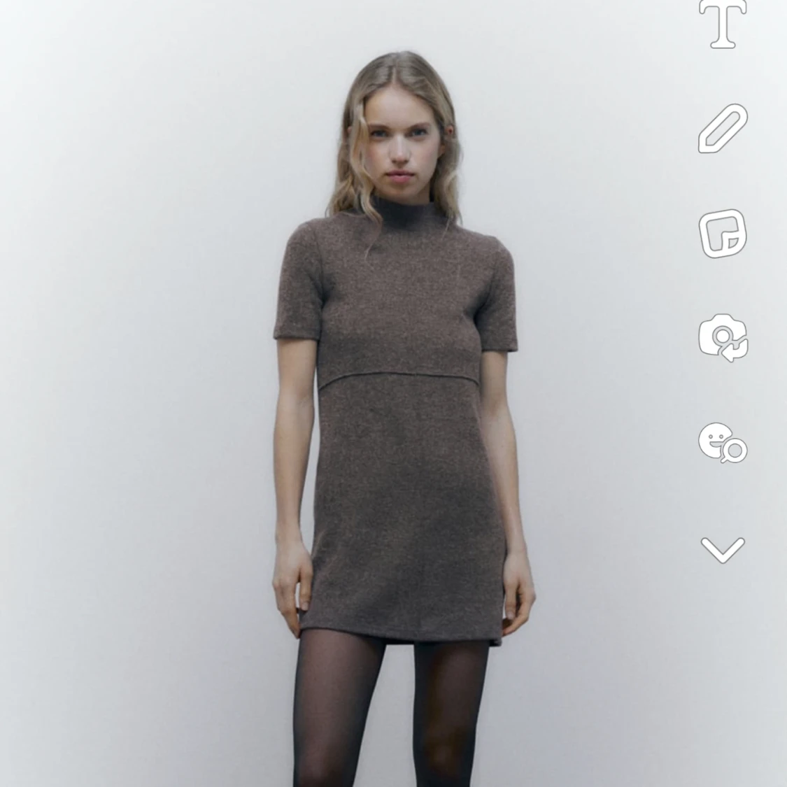 Stickad klänning från zara 