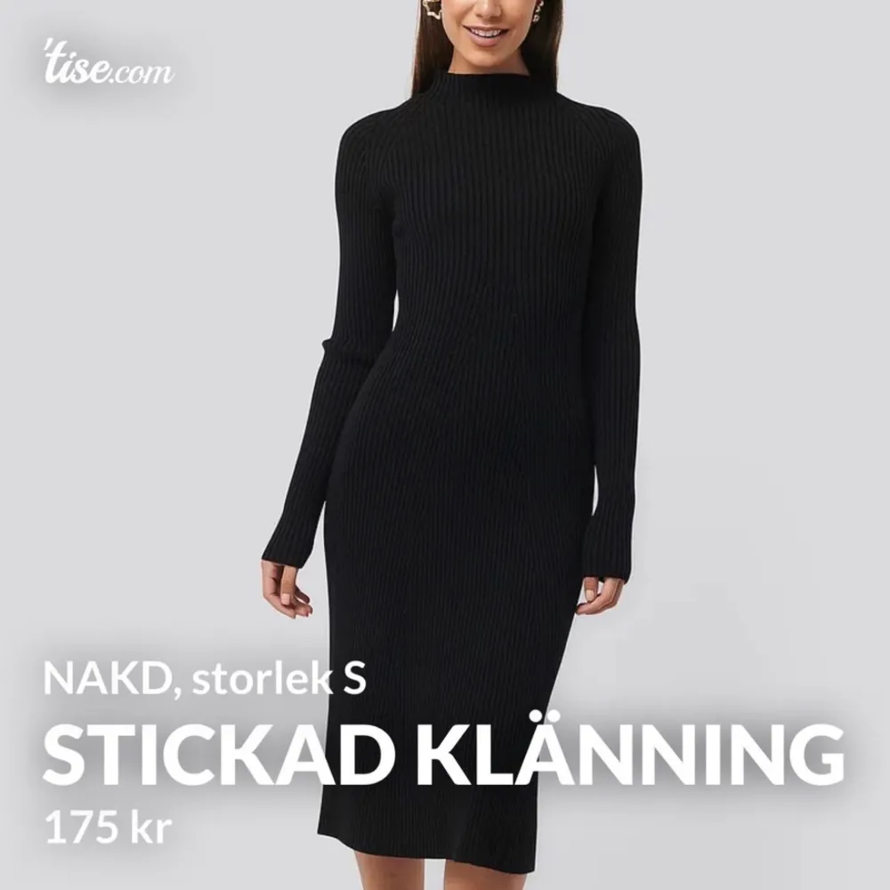 Jättemjuk och fint ribbad stickad klänning från NAKD. Aldrig använd, säljer för att den tyvärr inte kommer till användning. Nypris 499kr, mitt pris 175kr!💕. Klänningar.